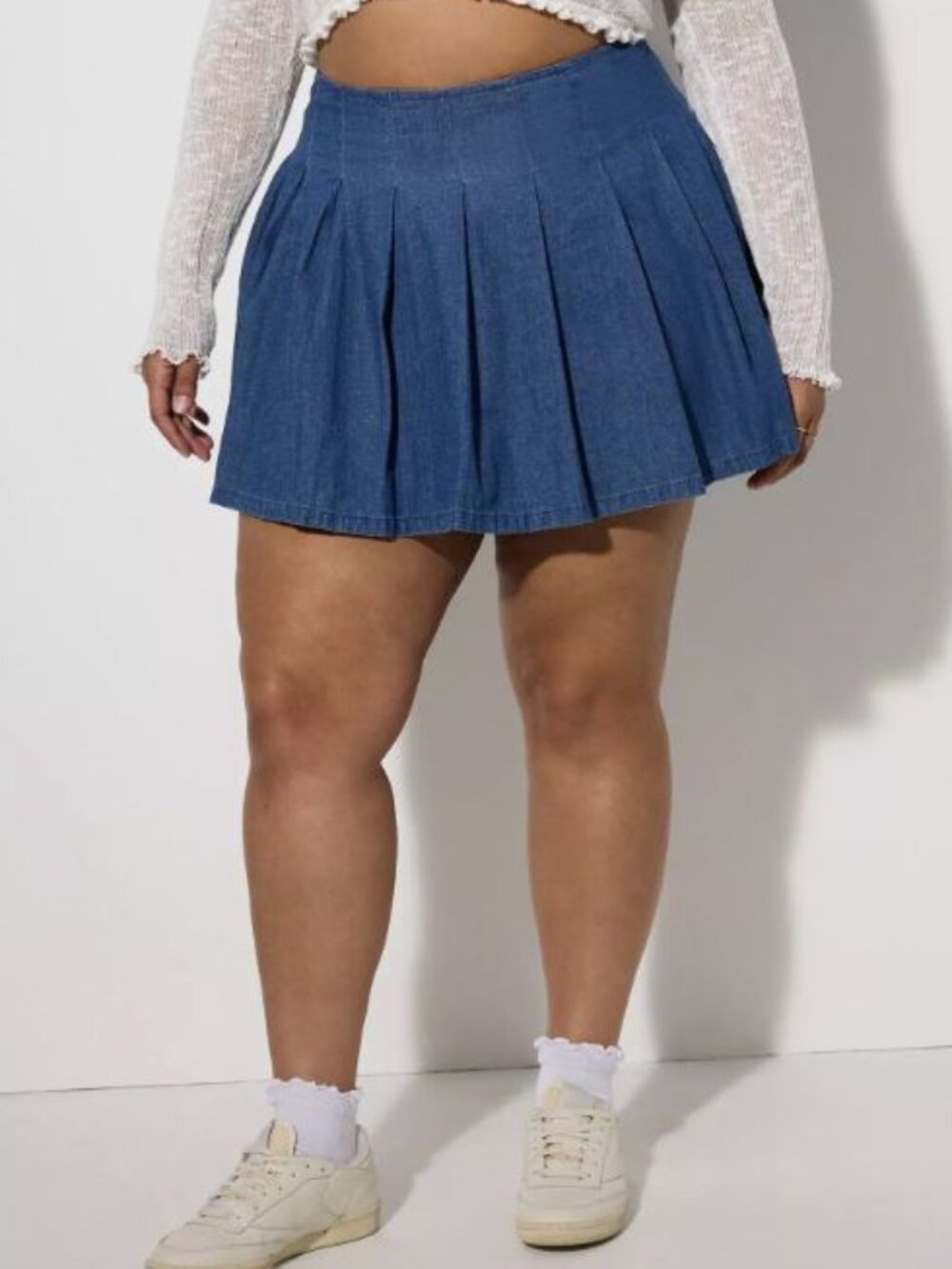 Torrid LoveSick Pleated Denim Skort 5x